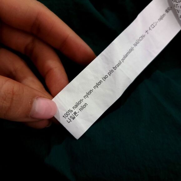 NEW Zara 90s Oversized Nylon Windbreaker Hoodie Quarter Zip Jacket in Teal Small - Picture 12 of 12